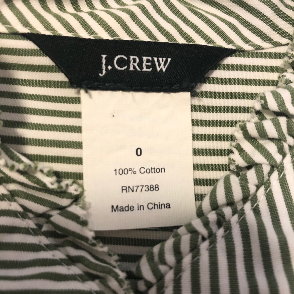 J.Crew Ruffled Button-up Shirt in Stripe - Picture 4 of 4